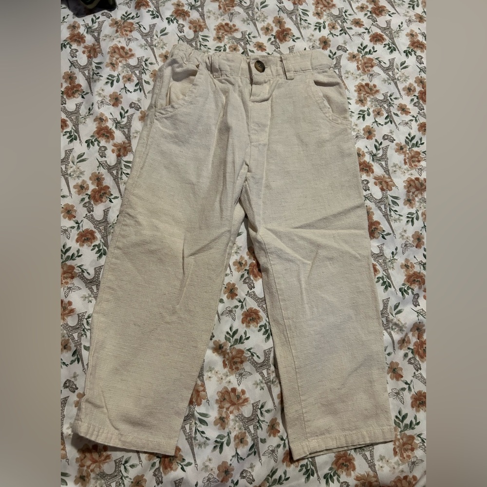 Zara Toddler 2-3T Linen Blend Pants